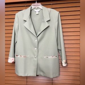 Elizabeth Williams blazer Sz 14p green